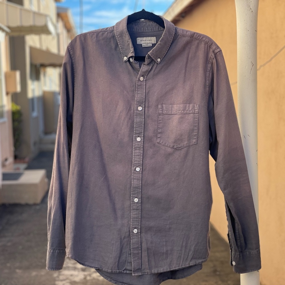 Grey Button Down